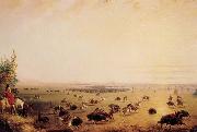 Miller, Alfred Jacob Surround of Buffalo by Indians USA oil painting artist